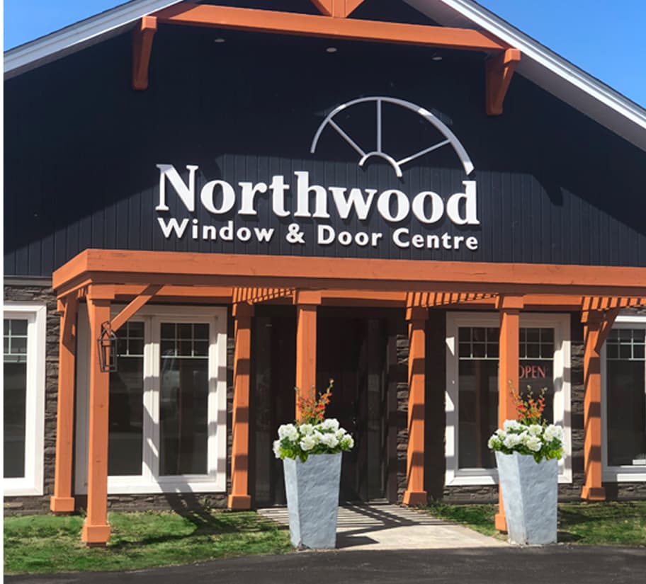 Northwood Windows entrance door with roofing